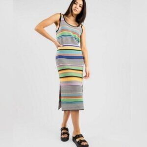 Roxy Sunshine Bouquet Stripe Knit Midi Dress